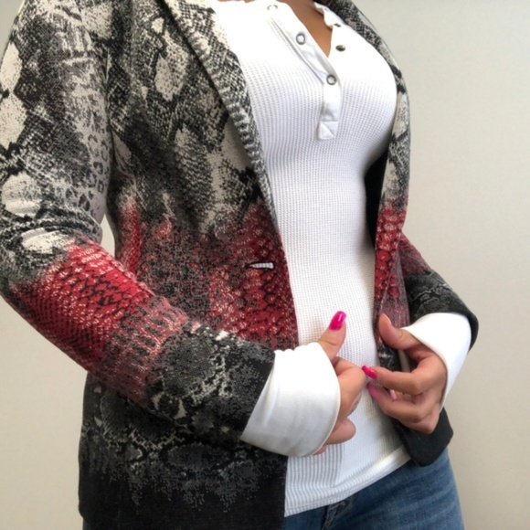 Yoana Baraschi Reptile Ombre Print Blazer Womens - Picture 2 of 5